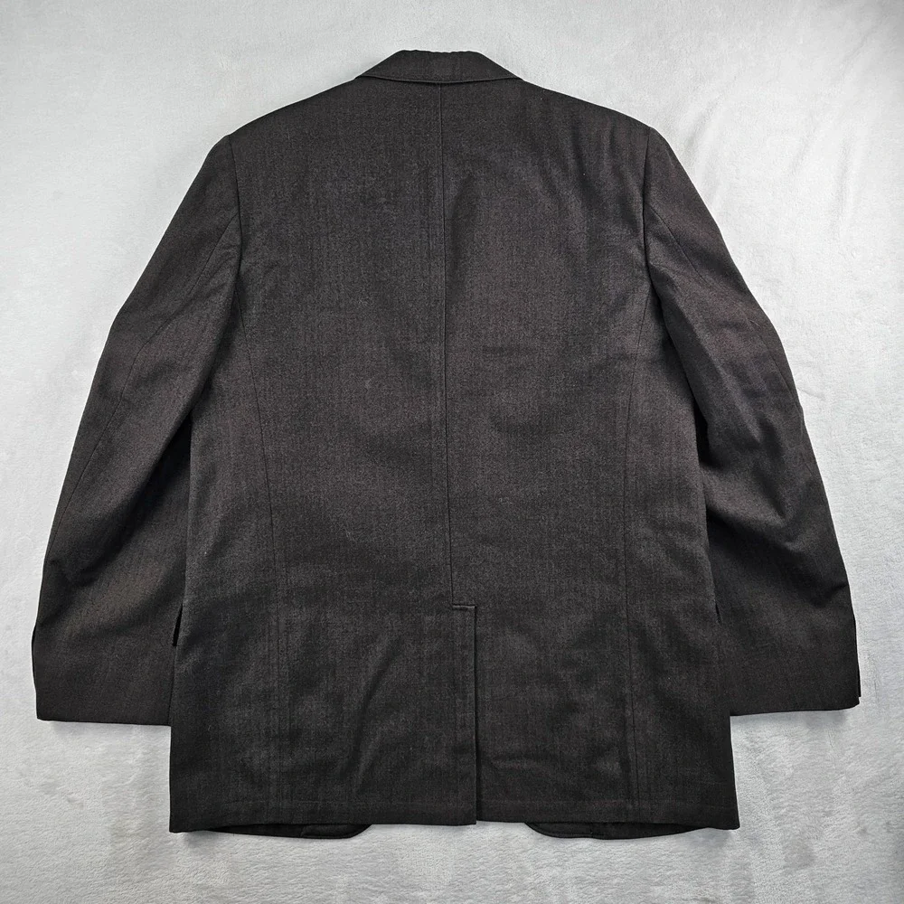 Vtg 80's Cable Car Clothiers Suit Men 40S 33x28 Herringbone Flannel Wool BESPOKE